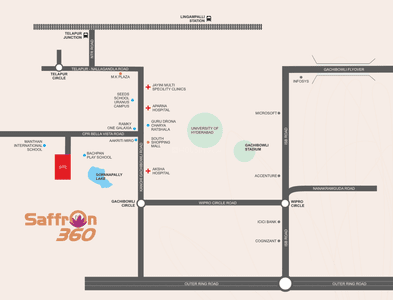 Project Image of 1250.0 - 1800.0 Sq.ft 2 BHK Apartment for buy in Trishala Saffron 360