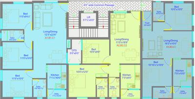 Project Image of 861.0 - 1126.0 Sq.ft 2 BHK Apartment for buy in Rahul Raass Vihar