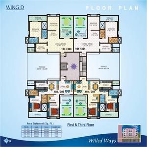Project Image of 1009.0 - 2434.0 Sq.ft 2 BHK Apartment for buy in Yugal Willed Ways