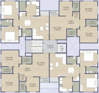 Project Image of 1160.0 - 1385.0 Sq.ft 2 BHK Apartment for buy in Vision Realty vadodara Fortune Glory