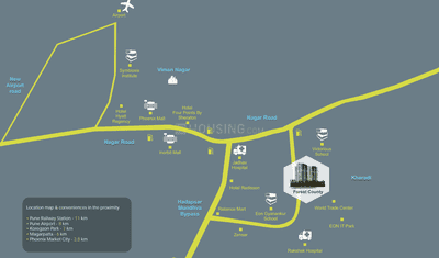 Project Image of 935.54 - 1340.44 Sq.ft 2 BHK Apartment for buy in Vascon Forest County PH 3