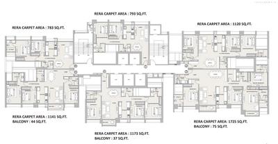 Project Image of 783.0 - 1800.0 Sq.ft 2 BHK Apartment for buy in Sheth 72 West
