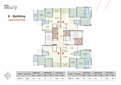 Project Image of 810.0 - 1898.0 Sq.ft 2 BHK Apartment for buy in WYCE Exclucity