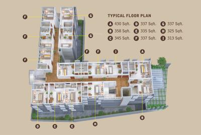 Project Image of 313.0 - 674.0 Sq.ft 1 BHK Apartment for buy in Casadel Townsuites