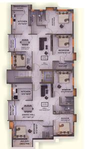 Project Image of 1297.0 - 1322.0 Sq.ft 3 BHK Apartment for buy in Sri Jasmine Flats