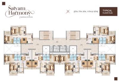 Project Image of 413.0 - 496.0 Sq.ft 2 BHK Apartment for buy in Satyam Harmony