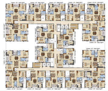 Project Image of 587.0 - 1564.0 Sq.ft 2 BHK Apartment for buy in Radiance The Pride Phase 1