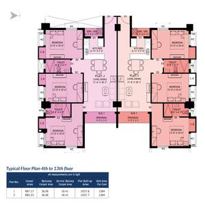 Project Image of 1337 Sq.ft 3 BHK Apartment / Flat for sale in Maheshtala for Rs. 5000000