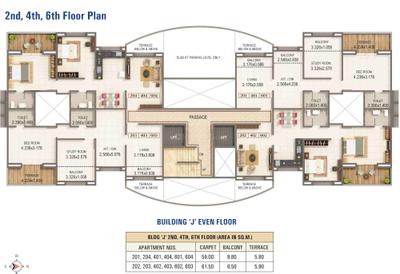 Project Image of 618.92 - 661.98 Sq.ft 2 BHK Apartment for buy in Kumar Corp Priyadarshan J