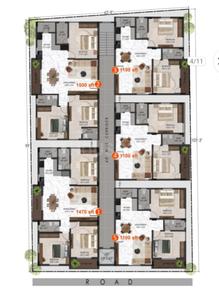 MN Skanda Skanda Cluster Plan from 1st to 5th Floor 1