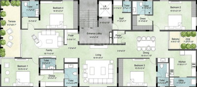 Project Image of 1261.03 - 2624.17 Sq.ft 3 BHK Apartment for buy in Tulive Antara