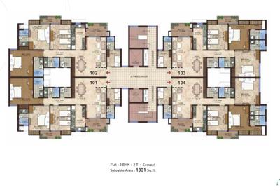 Project Image of 1060.0 - 2865.0 Sq.ft 2 BHK Apartment for buy in Manglam Aananda