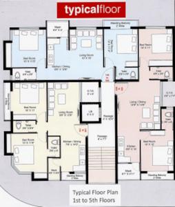 Sanidhya Appartment 1 Cluster Plan 1