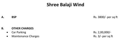 Project Image of 1171.0 - 2796.0 Sq.ft 2 BHK Apartment for buy in Shree Balaji Wind