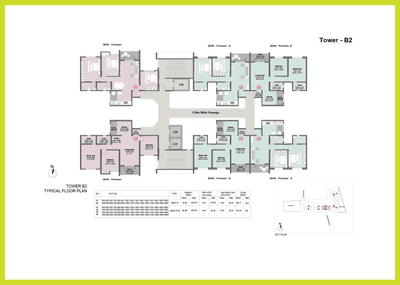 Project Image of 928.0 - 1071.0 Sq.ft 3 BHK Apartment for buy in Kohinoor Famville