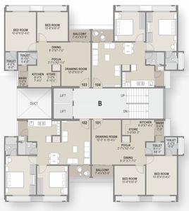 Project Image of 393.85 - 627.97 Sq.ft 1 BHK Apartment for buy in BT Vrundavan Residency