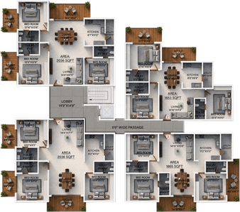 Project Image of 1653.0 - 2036.0 Sq.ft 3 BHK Apartment for buy in Samanvitha Siena Terra