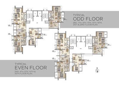 Project Image of 691.0 - 719.0 Sq.ft 2 BHK Apartment for buy in 27 East