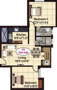 Project Image of 723.0 - 1068.0 Sq.ft 2 BHK Apartment for buy in JKB Sesha Enclave