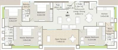 Project Image of 1250.0 - 1595.0 Sq.ft 2 BHK Apartment for buy in Dwarkesh Vrajraj Flats