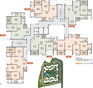 Project Image of 774.0 - 960.0 Sq.ft 2 BHK Apartment for buy in Rohan Madhuban II Wings A B C