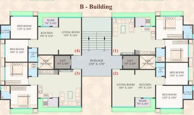 Project Image of 583.4 - 583.62 Sq.ft 2 BHK Apartment for buy in Shree Silvassa Twin Tower