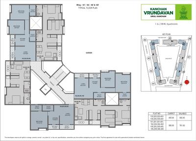 Project Image of 592.0 - 824.0 Sq.ft 1 BHK Apartment for buy in Kanchan Vrundavan