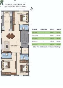 Project Image of 0.0 - 1742.0 Sq.ft 3 BHK Apartment for buy in Kaaviya Rajans ARK