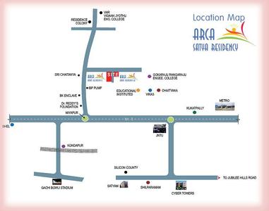 Project Image of 1545.0 - 1900.0 Sq.ft 3 BHK Apartment for buy in ARCA Satya Residency