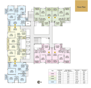 Project Image of 797.0 - 1113.0 Sq.ft 2 BHK Apartment for buy in Aditya Vivaaz A3
