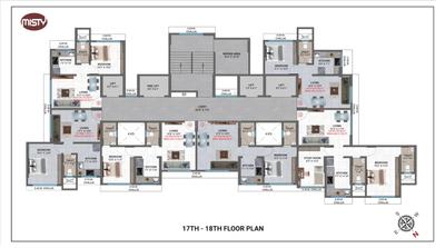 Project Image of 351.0 - 656.17 Sq.ft 1 BHK Apartment for buy in Misty Heights