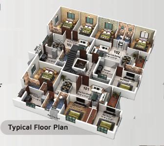 Project Image of 1030.0 - 1357.0 Sq.ft 2 BHK Apartment for buy in Meeras Floral