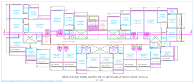 Royal Avenue A wing Cluster Plan from 1st to 7th Floor 1