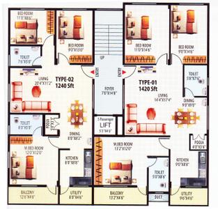 Project Image of 0.0 - 1420.0 Sq.ft 3 BHK Apartment for buy in Amit Aspin