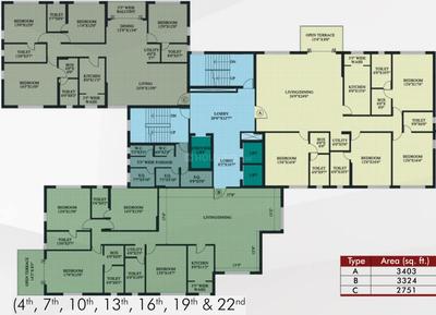 Project Image of 2751.0 - 4044.0 Sq.ft 4 BHK Apartment for buy in Ramsnehi Unimark Tower
