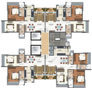Project Image of 0.0 - 2620.0 Sq.ft 4.5 BHK Apartment for buy in Veena Sky Heights