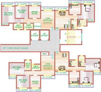 Project Image of 755.0 - 1105.0 Sq.ft 1 BHK Apartment for buy in Mandar Residency