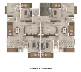 Project Image of 1650 Sq.ft 3 BHK Apartment / Flat for sale in Nandanvan for Rs. 10000000