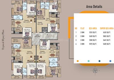 Project Image of 1400.0 - 1885.0 Sq.ft 3 BHK Apartment for buy in Rajrappa Arpan