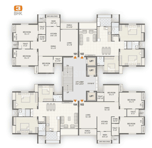 Project Image of 1100.0 - 1260.0 Sq.ft 3 BHK Apartment for buy in Shilpan Nova