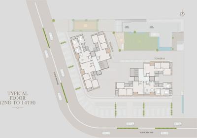 Project Image of 0.0 - 1075.0 Sq.ft 3 BHK Apartment for buy in Courtyard Meridian