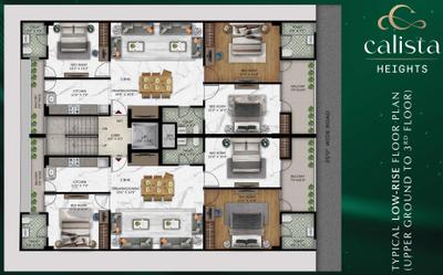 Project Image of 1720.0 - 2775.0 Sq.ft 3 BHK Builder Floor for buy in Radhike Calista Heights 2