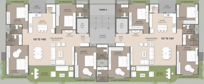 Project Image of 2098.0 - 2131.0 Sq.ft 4 BHK Apartment for buy in Courtyard Trilogy