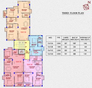 Project Image of 435.0 - 1518.0 Sq.ft 1 BHK Apartment for buy in PJ Orchid