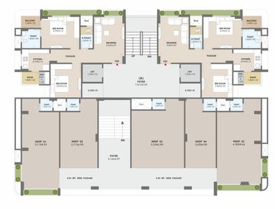 Project Image of 538.2 - 652.29 Sq.ft 2 BHK Apartment for buy in Khyber Heights