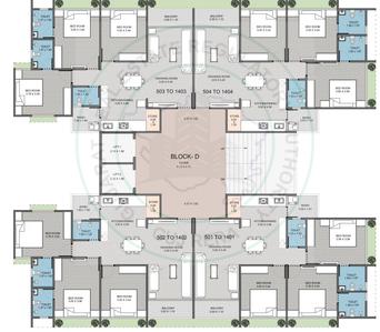 Project Image of 603.21 - 859.93 Sq.ft 2 BHK Apartment for buy in R J Radhe Elysium
