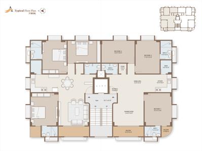 Project Image of 0.0 - 1131.29 Sq.ft 3 BHK Apartment for buy in V P Akshar Paradise