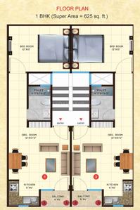 Project Image of 0.0 - 625.0 Sq.ft 1 BHK Apartment for buy in India Bricks Vintage Paradise