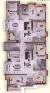 Project Image of 1297.0 - 1322.0 Sq.ft 3 BHK Apartment for buy in Sri Mugari Flats