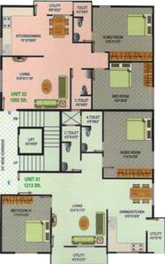 Project Image of 1093.0 - 1213.0 Sq.ft 2 BHK Apartment for buy in Nandi Nest